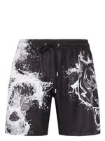 Plein Sport short de bain Splash Extreme à lien de resserrage - Noir