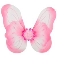 Verkleed vleugels vlinder/fee - roze - voor kinderen - Carnavalskleding/accessoires - thumbnail