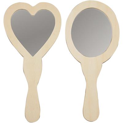 Creativ Company Versier je houten handspiegel, 2st. 25cm