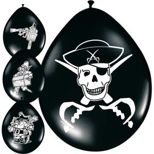 8x stuks Piraten ballonnen versiering   -