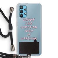 Christian Grey: Samsung Galaxy A32 4G Transparant Hoesje met koord