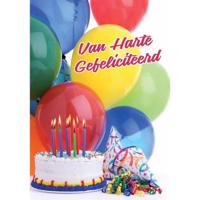 Wenskaarten Gefeliciteerd pak a 10 stuks Wenskaarten Gefeliciteerd pak a 10 stuks