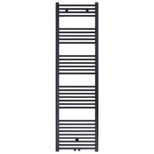 Handdoekradiator Belrad | 180x40 cm | CV radiator | Midden aansluiting | 699 watt | Zwart mat geborsteld