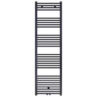 Handdoekradiator Belrad | 180x40 cm | CV radiator | Midden aansluiting | 699 watt | Zwart mat geborsteld