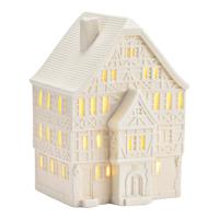 Wurm Lichthaus Bad Wimpfen van porselein, wit (B/H/D) 12x18x12cm Wurm Lichthaus Bad Wimpfen van porselein, wit (B/H/D) 12x18x12cm