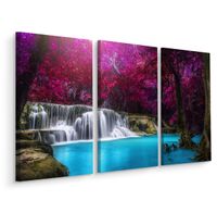 Doboxa Schilderij - Kanchanaburi waterval Thailand, 3 luik, premium print - thumbnail