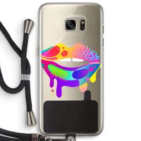 Lip Palette: Samsung Galaxy S7 Edge Transparant Hoesje met koord
