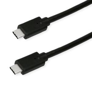 Roline green USB-kabel USB 3.2 Gen2x2 USB-C stekker, USB-C stekker 2.00 m Zwart Halogeenvrij, TPE-mantel 11.44.9073