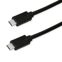 Roline green USB-C-kabel USB 3.2 Gen2 (USB 3.1 Gen2) USB-C stekker 1.00 m Zwart Afgeschermd, Halogeenvrij, TPE-mantel 11449071