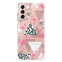 Samsung Galaxy S21 FE Case Anti-shock Flamingo Triangle Samsung Galaxy S21 FE Case Anti-shock Flamingo Triangle
