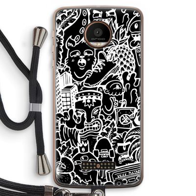 Vexx Black Mixtape: Motorola Moto Z Force Transparant Hoesje met koord