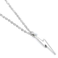 Harry Potter Pendant & Necklace Lightning Bolt (Silver Plated)