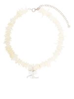 Courrèges collier ras-de-cou Coral - Blanc