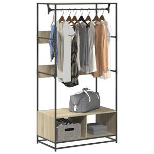 VidaXL Kledingkast 90x50x180 cm bewerkt hout sonoma eikenkleurig