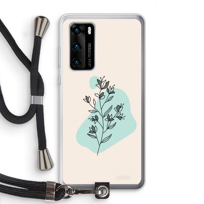 Violets are blue: Huawei P40 Transparant Hoesje met koord