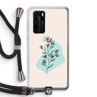 Violets are blue: Huawei P40 Transparant Hoesje met koord