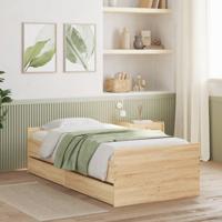 Bedframe sonoma eikenkleurig 75x190 cm Small Single