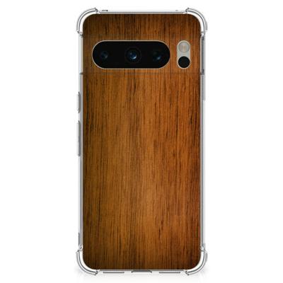 Google Pixel 8 Pro Stevig Telefoonhoesje Donker Hout Google Pixel 8 Pro Stevig Telefoonhoesje Donker Hout