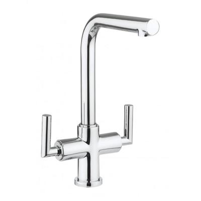 Crosswater Tropic tweegreeps keukenkraan met draaibare uitloop chroom TP711DC