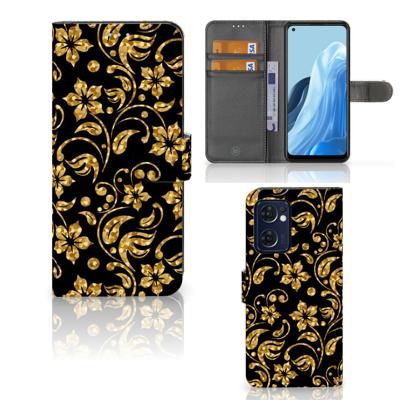 OPPO Find X5 Lite | Reno 7 5G Hoesje Gouden Bloemen OPPO Find X5 Lite | Reno 7 5G Hoesje Gouden Bloemen