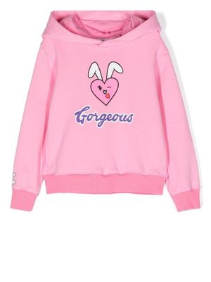 Natasha Zinko Kids hoodie à imprimé graphique - Rose