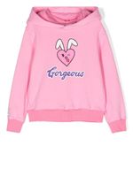 Natasha Zinko Kids hoodie à imprimé graphique - Rose Natasha Zinko Kids hoodie à imprimé graphique - Rose