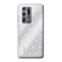 Zwart-witte kubussen: Huawei P40 Pro Plus Transparant Hoesje