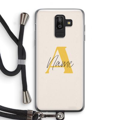 Amber Script: Samsung Galaxy J8 (2018) Transparant Hoesje met koord