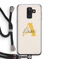 Amber Script: Samsung Galaxy J8 (2018) Transparant Hoesje met koord