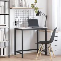 Tafel Wit 80 x 50 x 77 cm Engineered hout en staal