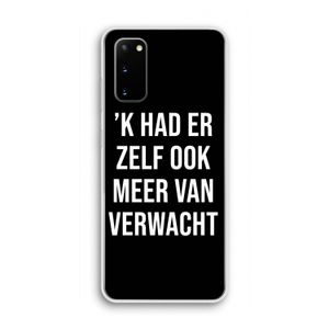 Meer verwacht - Zwart: Samsung Galaxy S20 Transparant Hoesje
