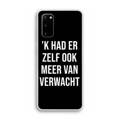Meer verwacht - Zwart: Samsung Galaxy S20 Transparant Hoesje