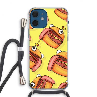Hamburger: iPhone 12 Transparant Hoesje met koord