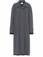 Miu Miu manteau en laine à carreaux Prince de Galles - Gris