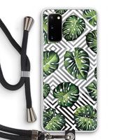Geometrische jungle: Samsung Galaxy S20 Transparant Hoesje met koord