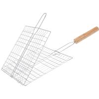 BBQ collection Barbecue rooster - klem grill - metaal/hout - L21 x B23 x H1 cm   -