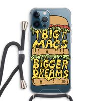 Big Macs Bigger Dreams: iPhone 12 Pro Max Transparant Hoesje met koord