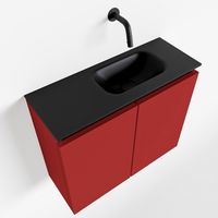 Toiletmeubel Mondiaz Ture | 60 cm | Meubelkleur Fire | Eden wastafel Urban Rechts | Zonder kraangat