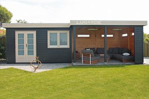 Lugarde Tuinhuis PR36 840x360 cm - 44 mm- Plat dak- Hout- Lugarde