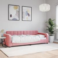 Slaapbank 80x200 cm fluweel roze