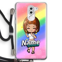 Chibi Maker vrouw: Honor 6X Transparant Hoesje met koord