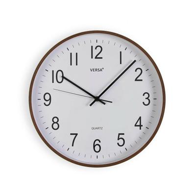 Muurklok Versa Plastic Kwarts Hout MDF 5 x 35 x 35 cm