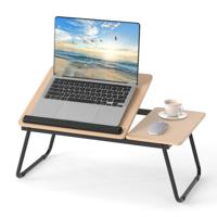 Werktafel Laptoptafel Notebooktafel Bedtafel Bedblad Tafel Opvouwbaar Lapdecks Zwart+Natuurlijk