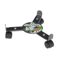 Standaard voor bloempot met wielen Verstelbaar Grijs Metaal (30 cm)