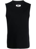 MM6 Maison Margiela haut sans manches à col rond - Noir