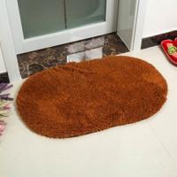 Faux Fur deken anti-slip Solid Bad tapijt kinderen kamer deurmatten ovale slaapkamer woonkamer tapijten grootte: 40x60cm (koffie)