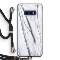 Gestreepte marmer: Samsung Galaxy S10e Transparant Hoesje met koord