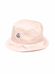 Moncler Enfant bob à patch logo - Rose