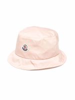 Moncler Enfant bob à patch logo - Rose