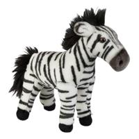 Ravensden Pluche knuffeldier - zebra - zwart/wit - 28 cm - zebra knuffeldier